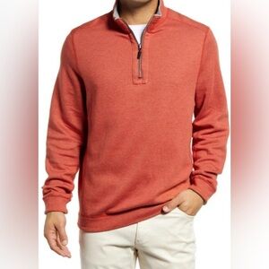 NEW! Tommy Bahama Reversible Flipshore Half Zip Pullover Sweater Orange 2XL